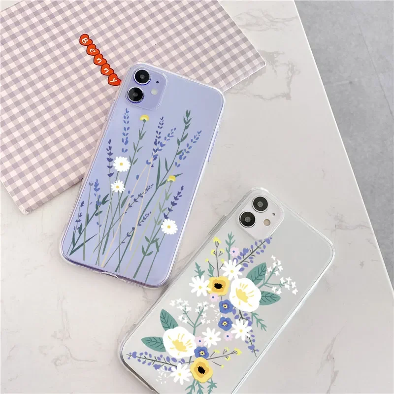 

Case for IPhone 13 12 11 6 6s 7 8 Plus X XR 11Pro XS Max Transparent Cute Cartoon Love Heart Soft TPU for IPhone 12 Cover