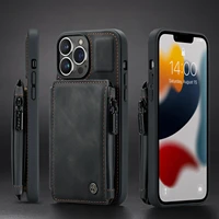 apple 13pro phone case 13 clamshell pm zipper wallet iphone13pro max holster mini new 13 por cover multi function cardleather ph