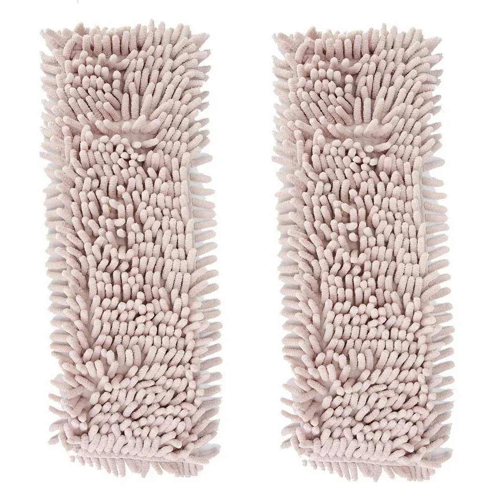 

2 шт., бежевые микрофибровые насадки для швабры 40х10 см