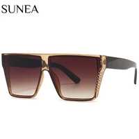 women sunglasses fashion square sunglass oversized orange frame sun glasses retro uv400 gradient gray shades eyewear for men