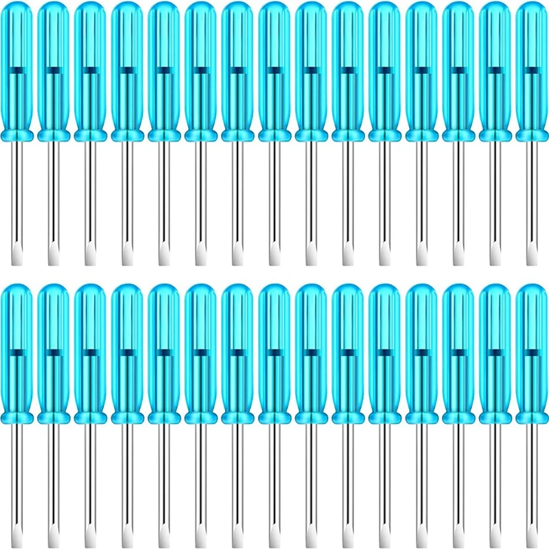 

100 Pcs 2.0 Mm Mini Screwdriver With Blue Handle Micro Screwdriver For Watches Cellphone HDD Camera Laptop Repair Tool (Slotted)