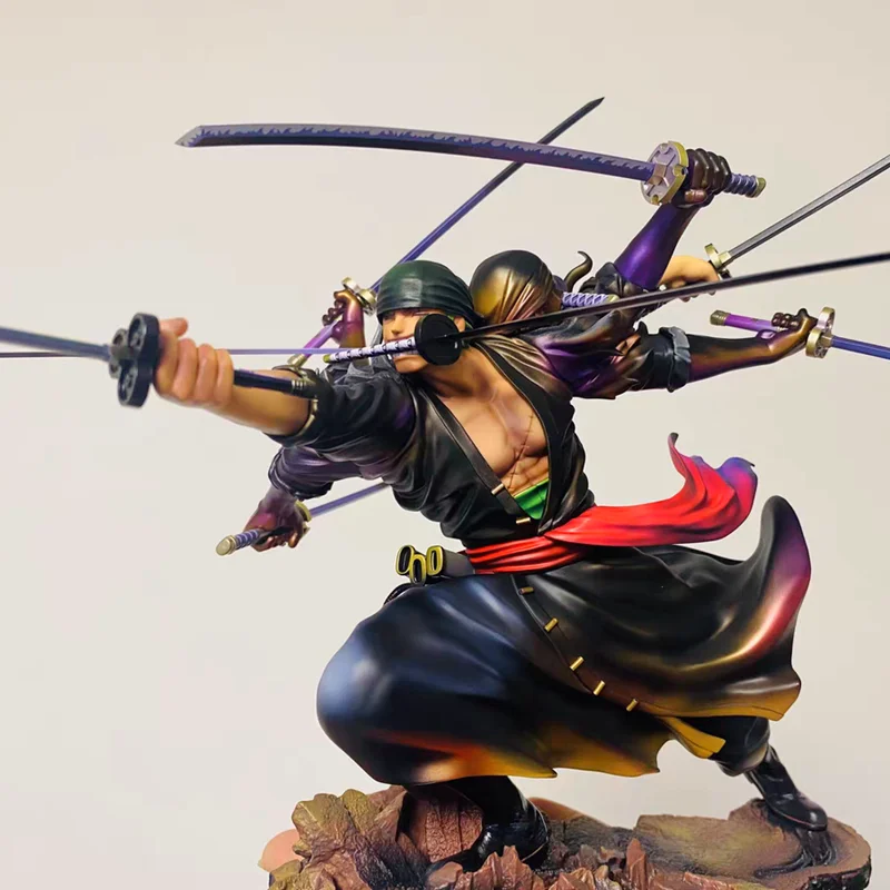 

18cm Original One Piece Roronoa Zoro Action Figure Model Dolls Anime Nine Swords Asura Model Pvc Decoration Kids Toys Xmas Gifts