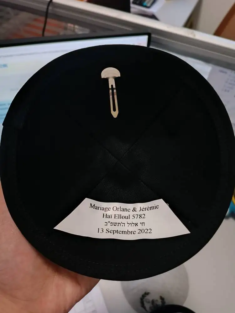Черный хлопковый саржевый Свадебный KIPPAH Kippot Kipot | Тематическая одежда и униформа