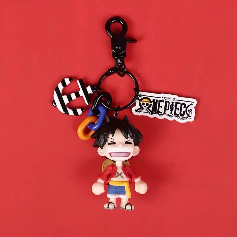 

One Piece Luffy Keychain Schoolbag Pendant Men and Women Key Chain Circle Doll Peripheral