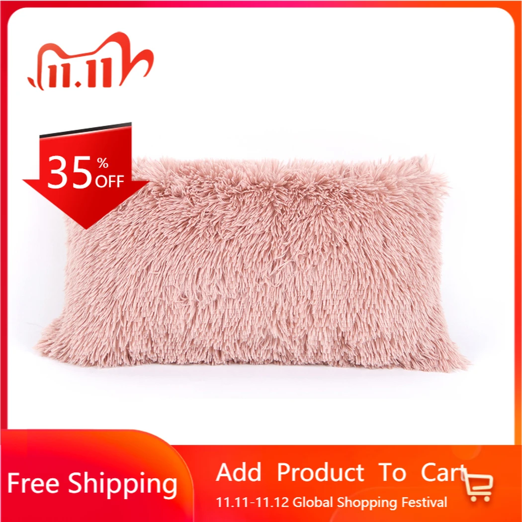 

Faux Fur Fluffy Plush Throw Pillow Cases Shaggy Soft Chair Sofa Cushion Cover Bed Couch Living Room Home Decorative Pillow Cover