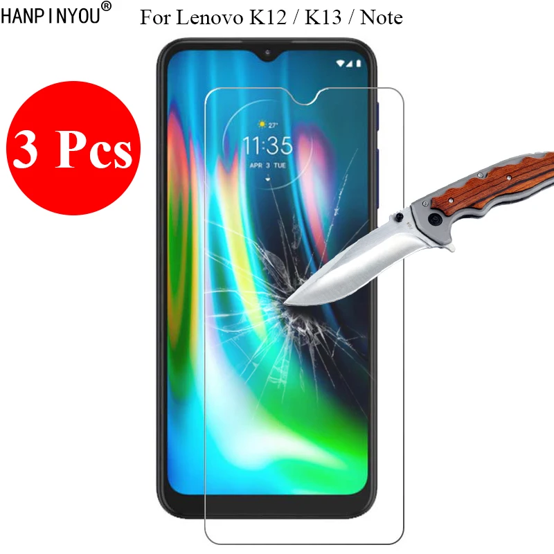 

Новое закаленное стекло 3 шт./лот 9H 2.5D, Защита экрана для Lenovo K14 K12 K13 Note Plus, защитная пленка + инструменты для очистки