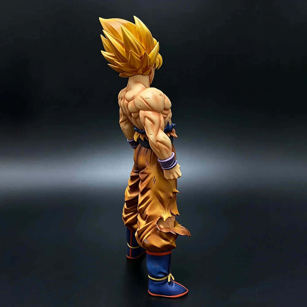Фото Фигурка Dragon Ball Z Гоку 28 см, аниме-фигурка Первого Супер Сайяна, с покрытием Blood Coating, модель из ПВХ, коллекционная игрушка, подарок №3