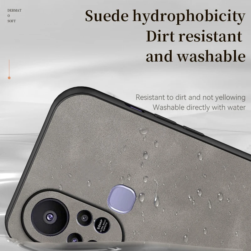 Luxury Leather Case for Infinix Hot 11s X6812 X6812B Frosted Ultra-thin Shockproof Soft Silicone Phone Cover for InfinixHot11s