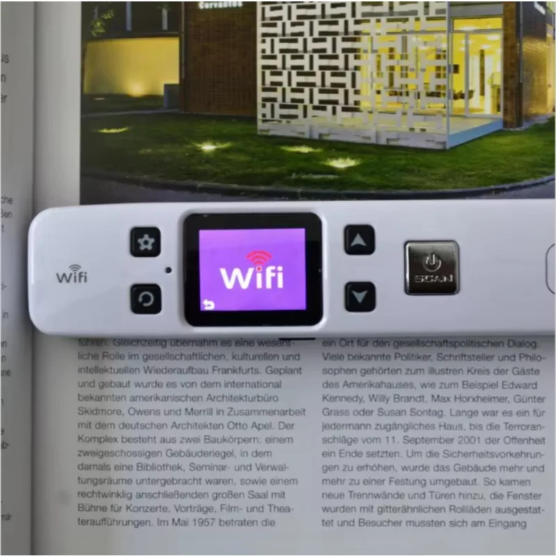 Фото Портативный цифровой сканер IScan Wifi, 1050 DPI, удобный сканер для документов, фотографий, чеков, с двойным роликовым механизмом и ЖК-дисплеем №3