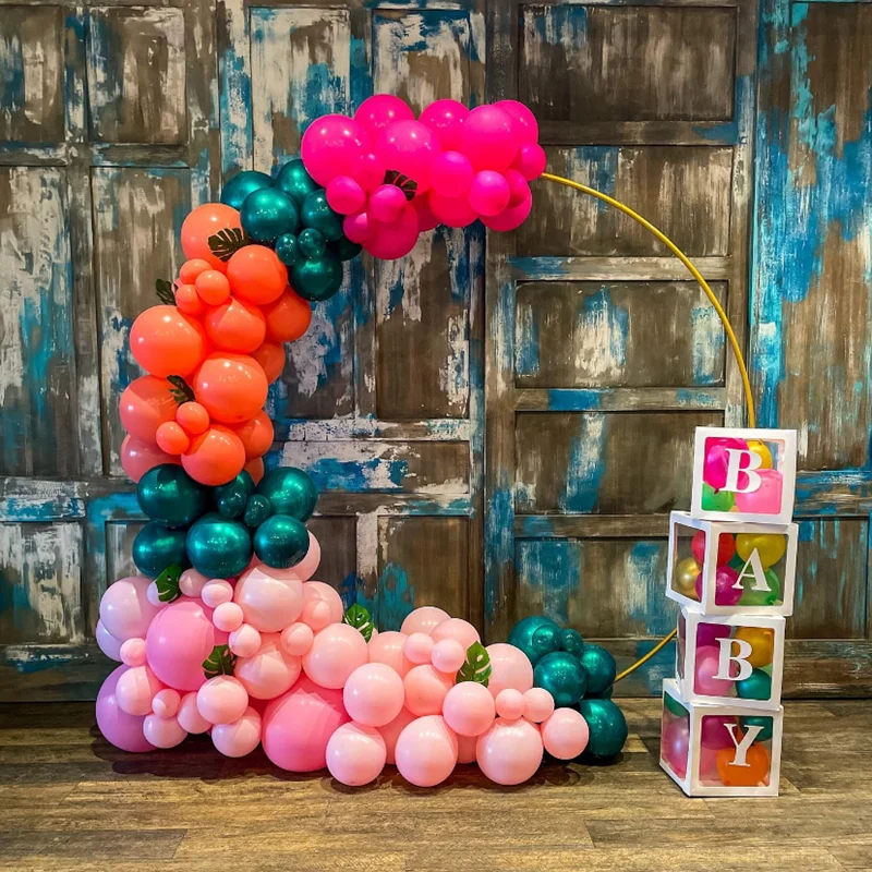 

Воздушные шары в виде джунглей для летней вечеринки, украшение, двойной зеленый шар для дня рождения, детского праздника, гавайская вечеринка, 87 шт./комплект