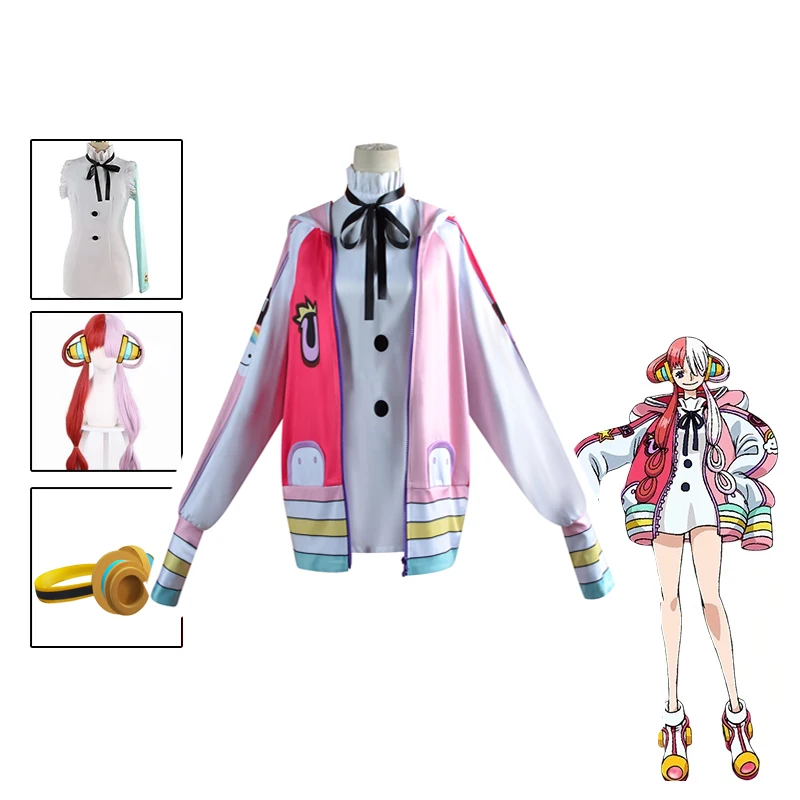 

Аниме цельный фильм красная Ута Косплей костюмы косплей одежда головной убор мультфильм Хэллоуин Рождество Вечеринка парик