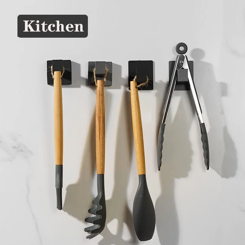 Самоклеящийся Черно-белый Настенный Крючок Для Ключей Сумки Одежды Пальто