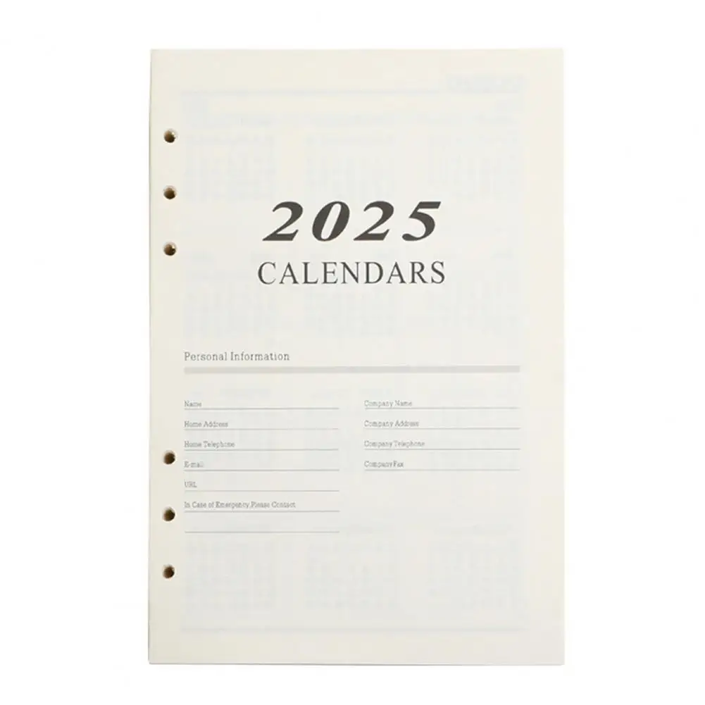 Бумага для планировщика без кровотечения 2025 Заполняемые листы с рассыпчатым