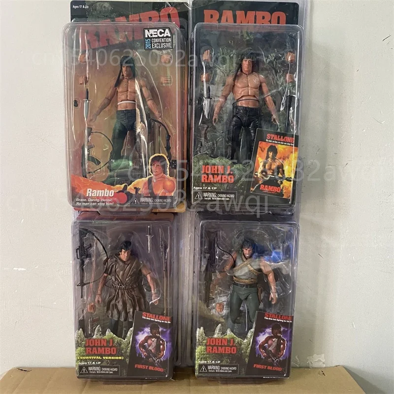 Фото Фигурка NECA First Blood John J Rambon Drake Ultimate Edition, ПВХ фигурка, коллекция, модель игрушки, 17 см, подарок на день рождения, Рождество №1