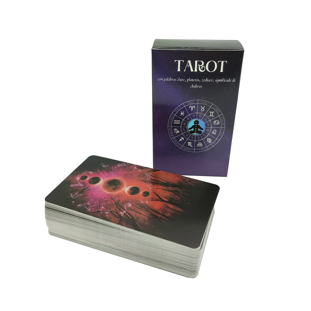 

2023 Learning Tarot Cards In with Spanish English Keywords on Cards,Beginner Tarot Cards,Keyword Tarot Deck, Learning Tarot