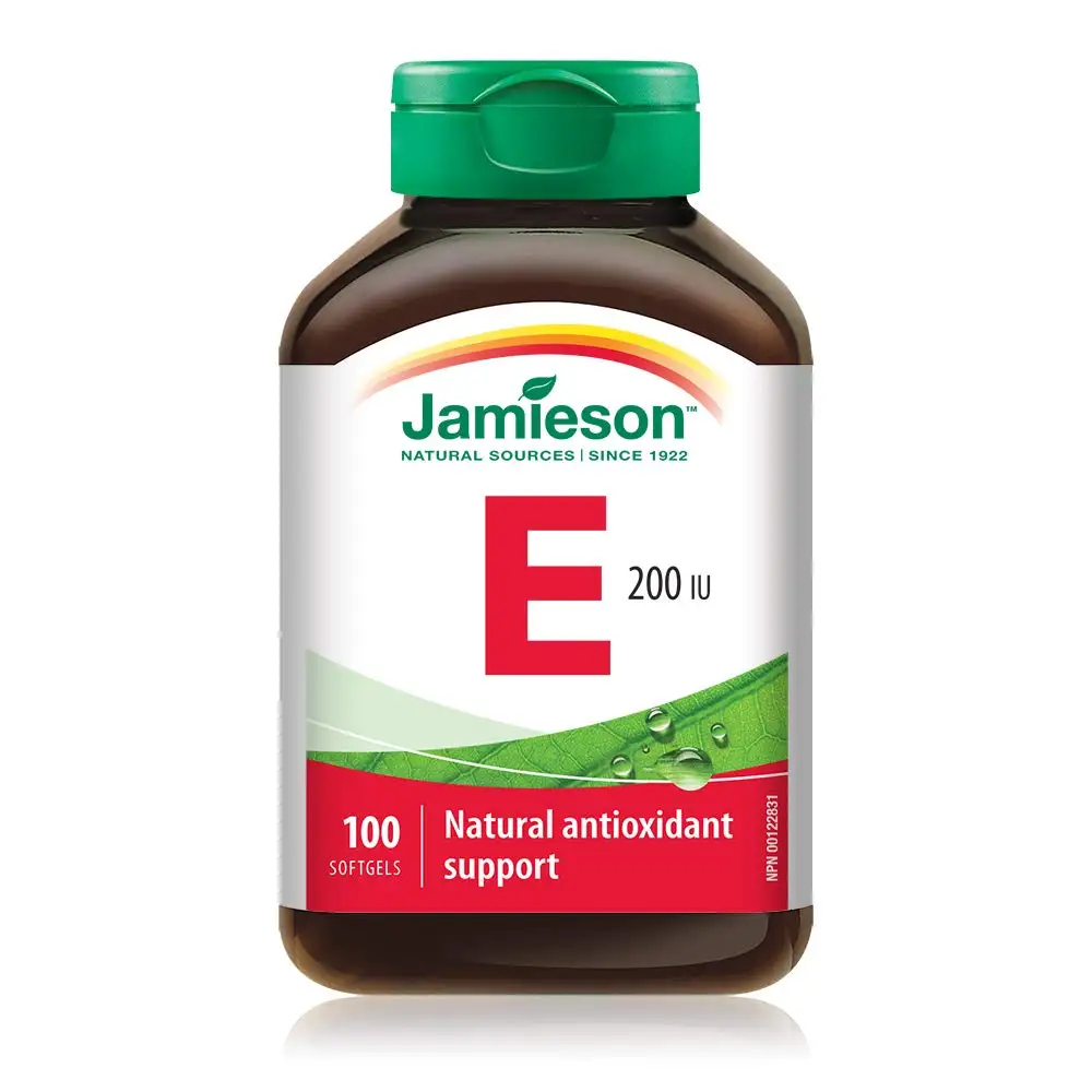 

Jamieson, Канада, витамин E 200 IUper134 мг, 100 мягких гелей