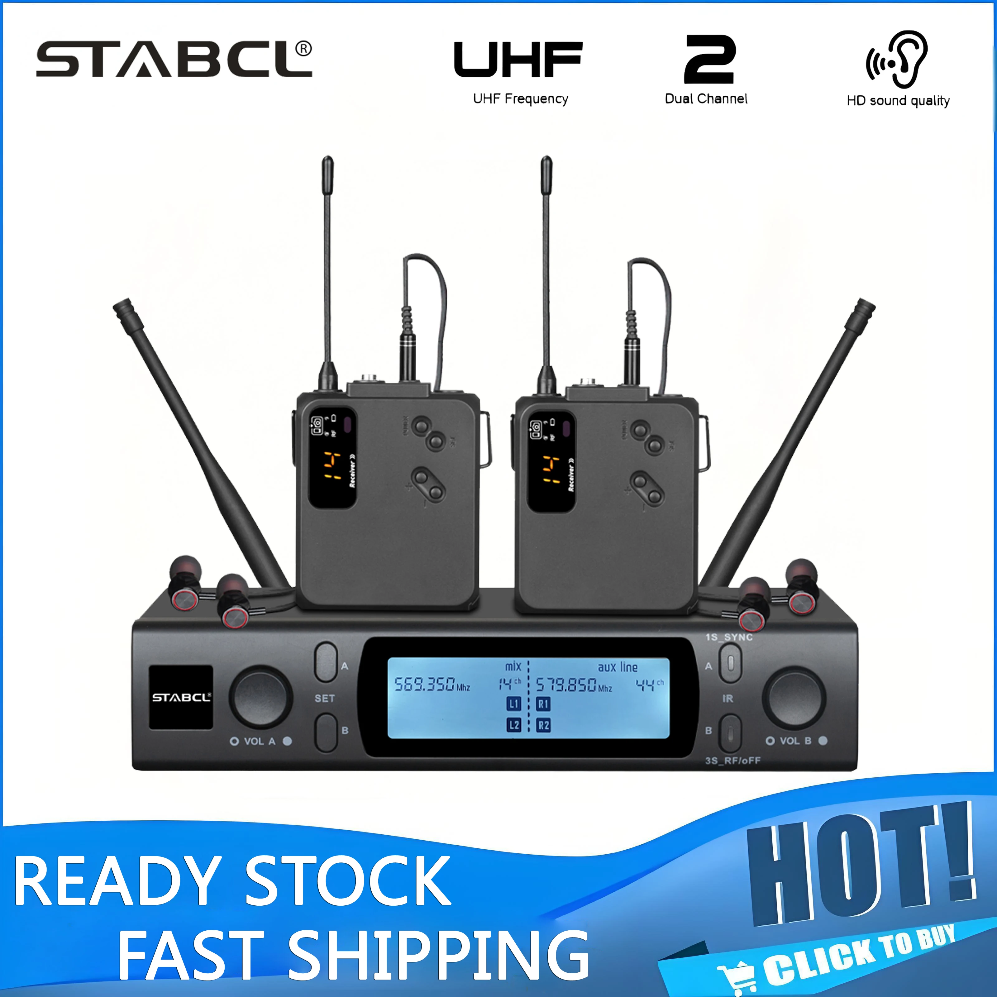 ST-9912 Портативная UHF беспроводная система внутриканального монитора