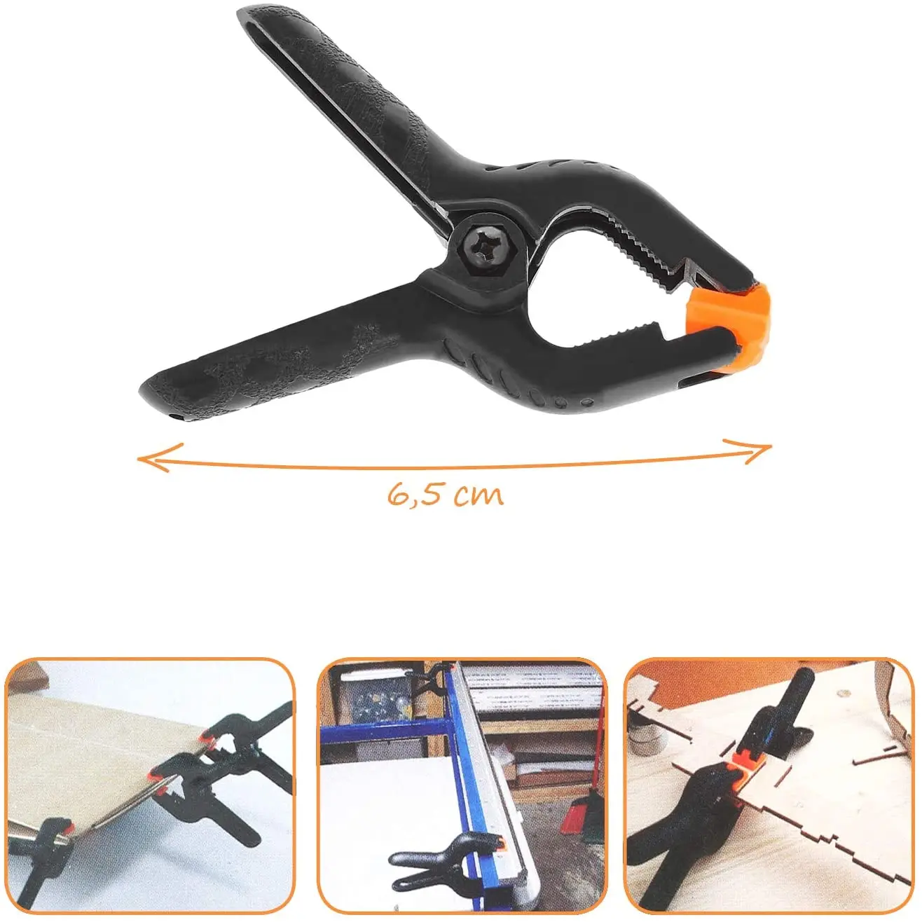 

24X Spring Clamps, Plastic Glue Clamps for Universal Use in the Home, Workshop, Photography or Model Making