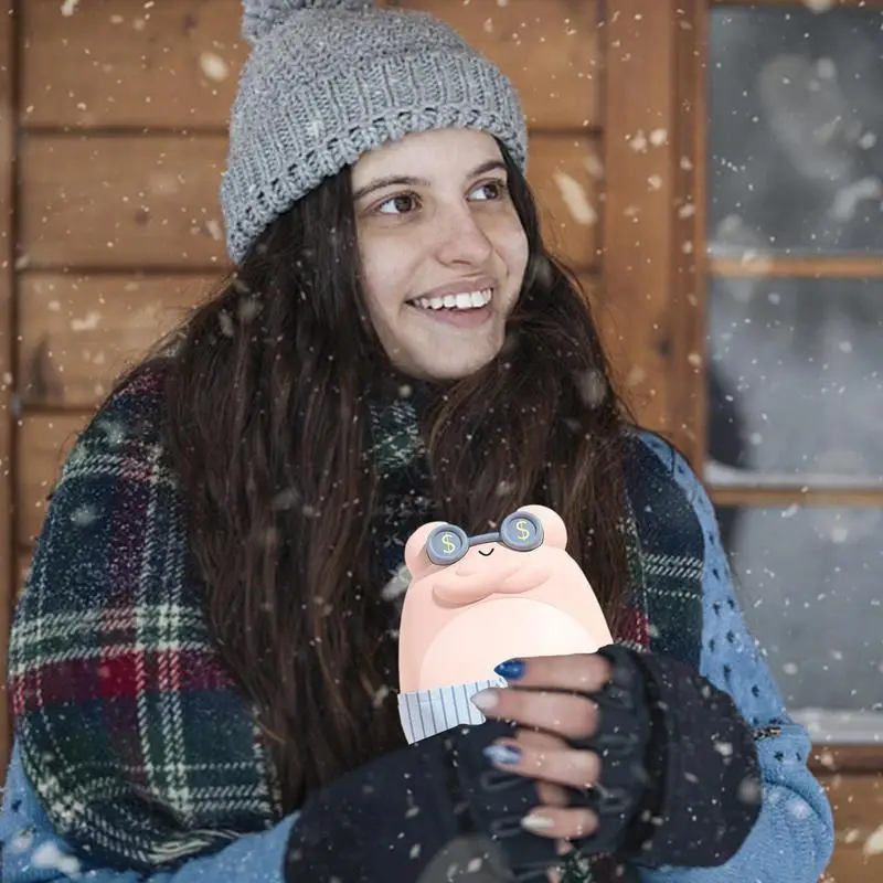 

Hand Warmer Cute Frog Shape Indoor & Outdoor Small USB Rechargeable Power Bank With Multi Heating Level For Outdoors Camping