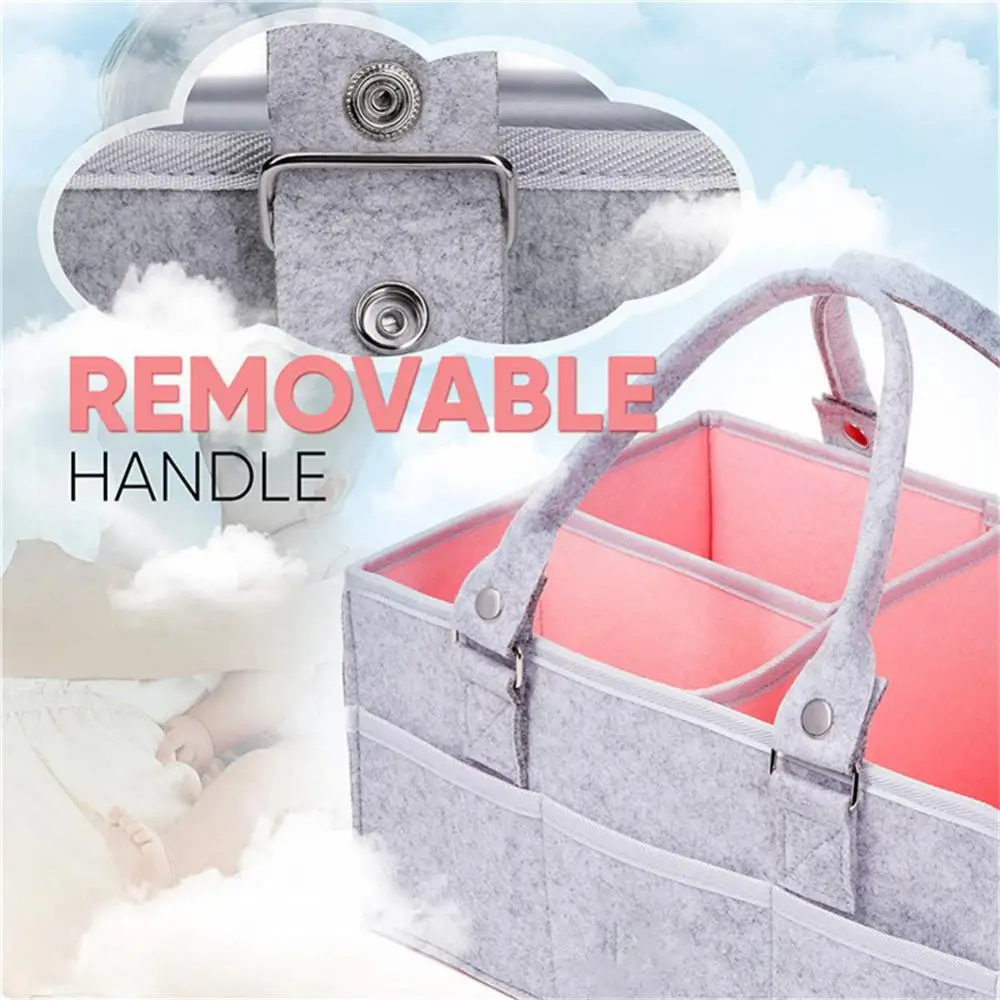 

Portable Felt Diaper Bag Baby Nappy Bag Home Travel Folding Storage Bag Baby Stroller Bag Mummy Bag Things for Babies