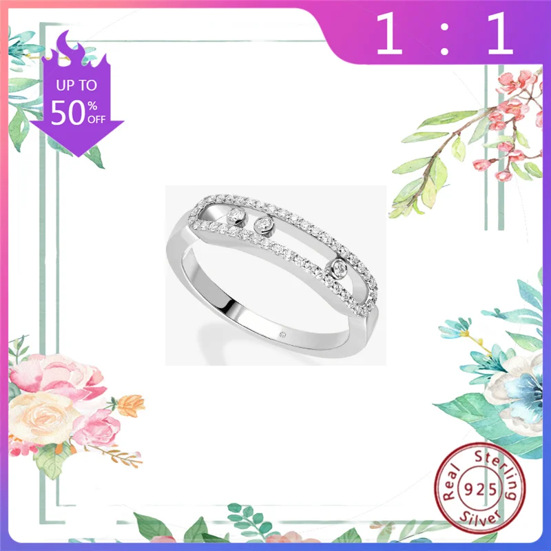 Anillo de plata ley s925 с геометрической классической формой anillo conmemorativo lujoso и minimalista Diamante en