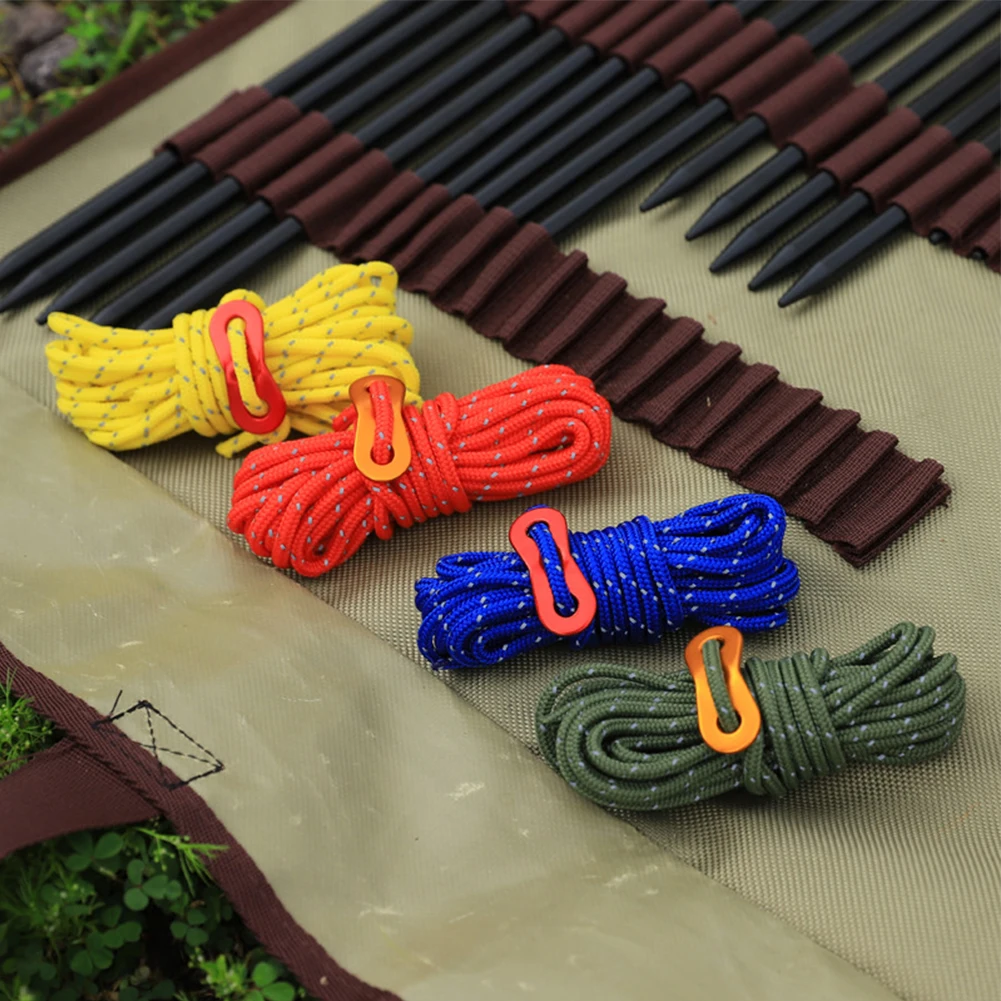 

4/6pcs Tent Wind Ropes 4mm 4M Canopy Lanyard Camping Rope High Tensile Strength Windbreak Rope for Camping Hiking Canopy Shelter