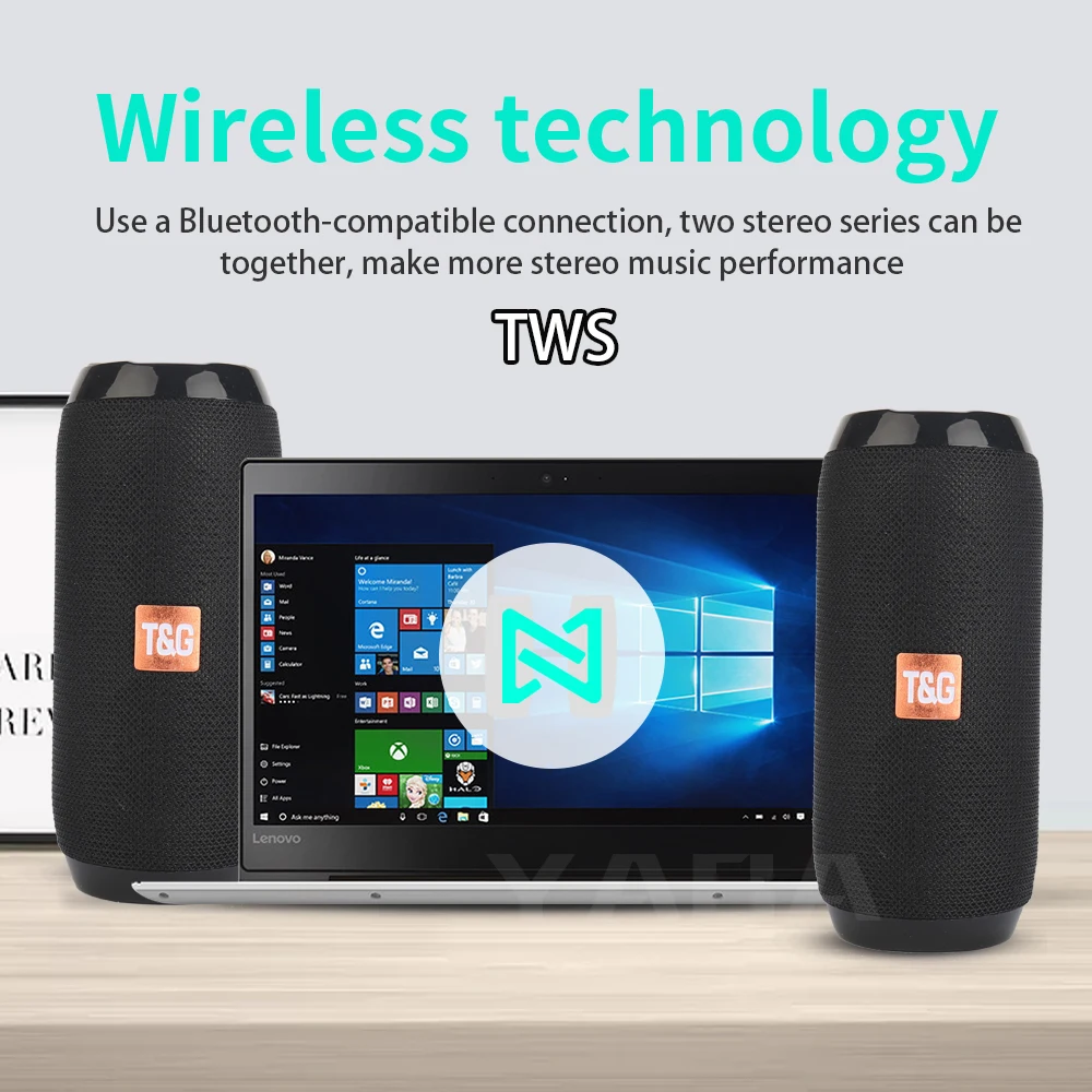 Bluetooth-динамик YABA портативный для спорта на открытом воздухе Беспроводная