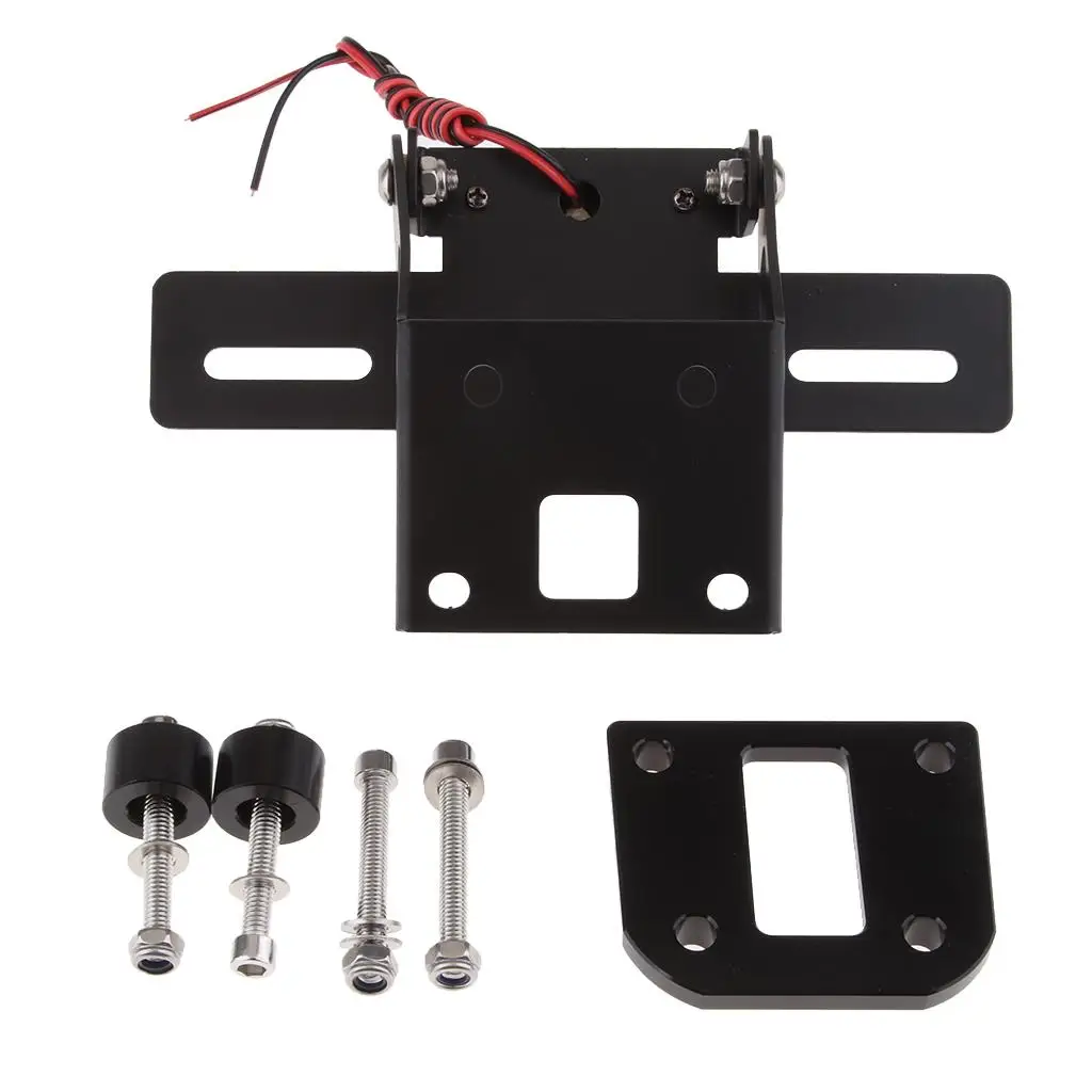 

Motorcycle License Plate Frame Holder with LED Tail Light for