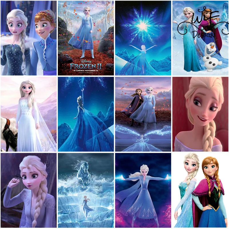 

Princess Anna Disney Frozen Diamond Painting 5D Diy Full Square&Round Diamond Cross Stitch Mosaic Room Decoration Poster