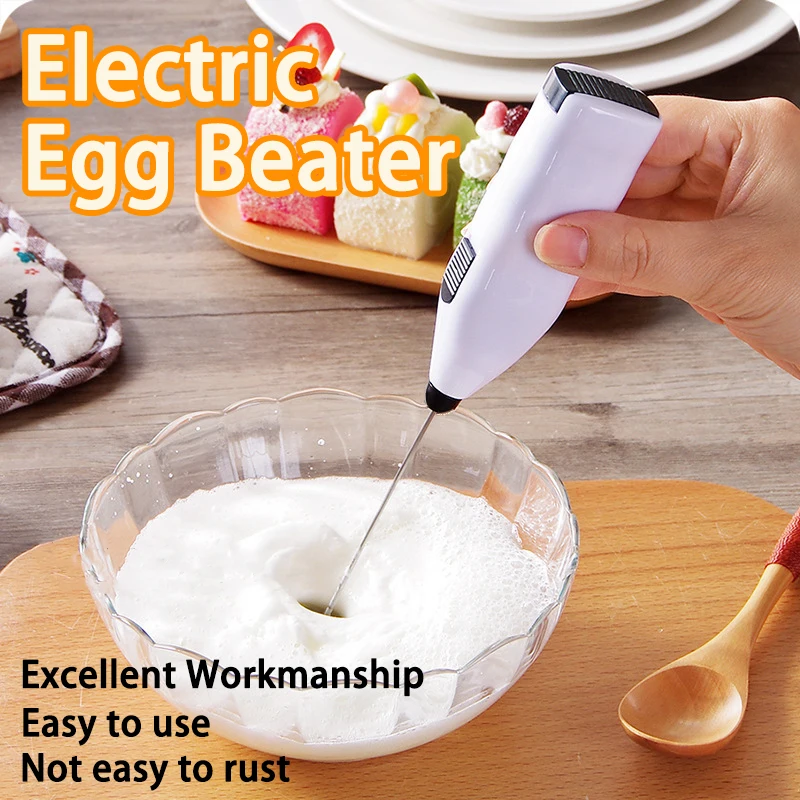 

Xiaomi Mini Stainless Electric Handheld Egg Beater Household Kitchen Steel Coffee Milk Tea Blender Beat up the Cream Stirring