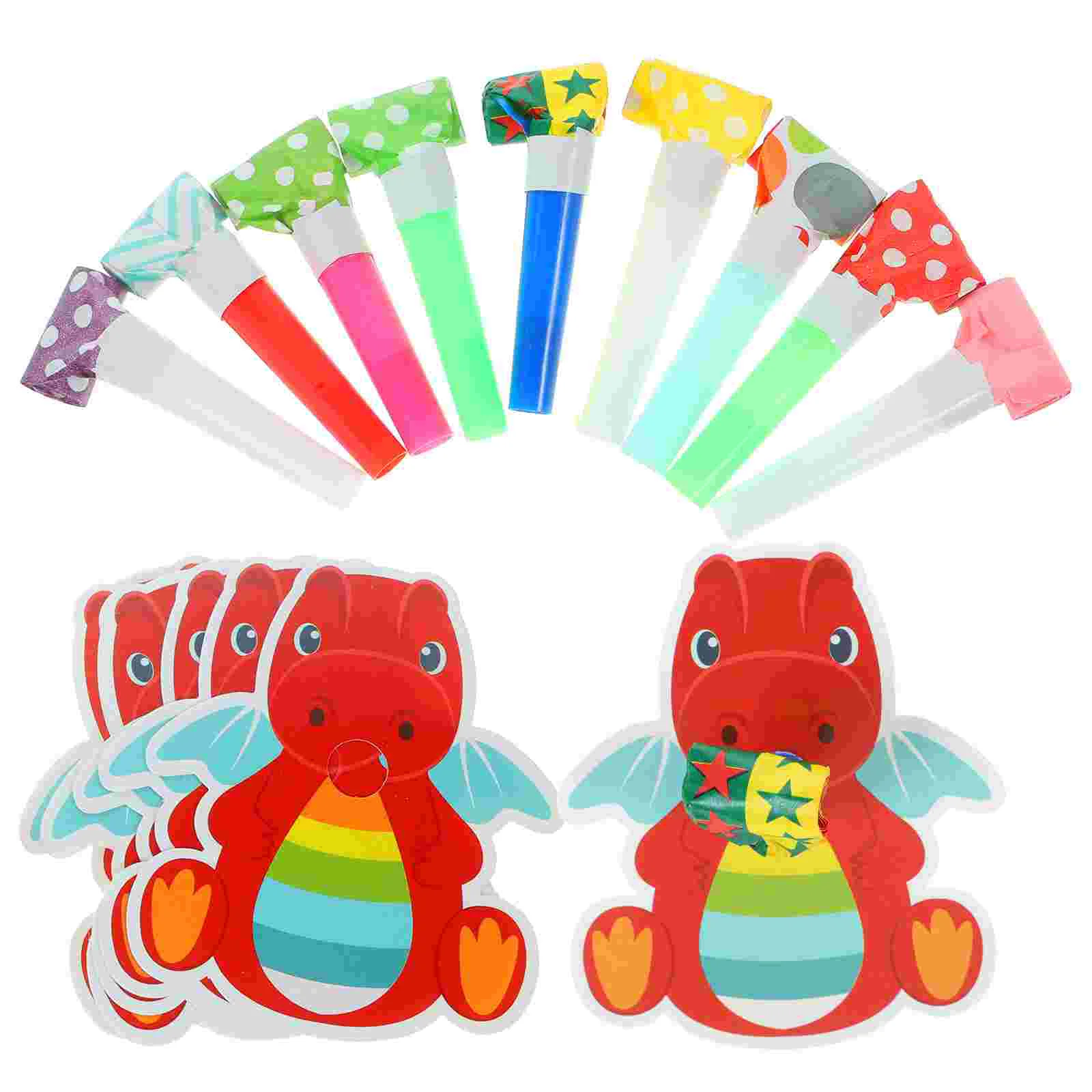 Музыкальные выдувные шумогенераторы для вечеринок мультяшный динозавр