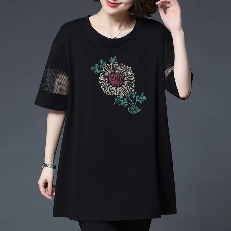 

New O Neck T Shirt Woman Summer Short Sleeve T-Shirts Korean Style Women's T-shirt Loose Women Tops J383