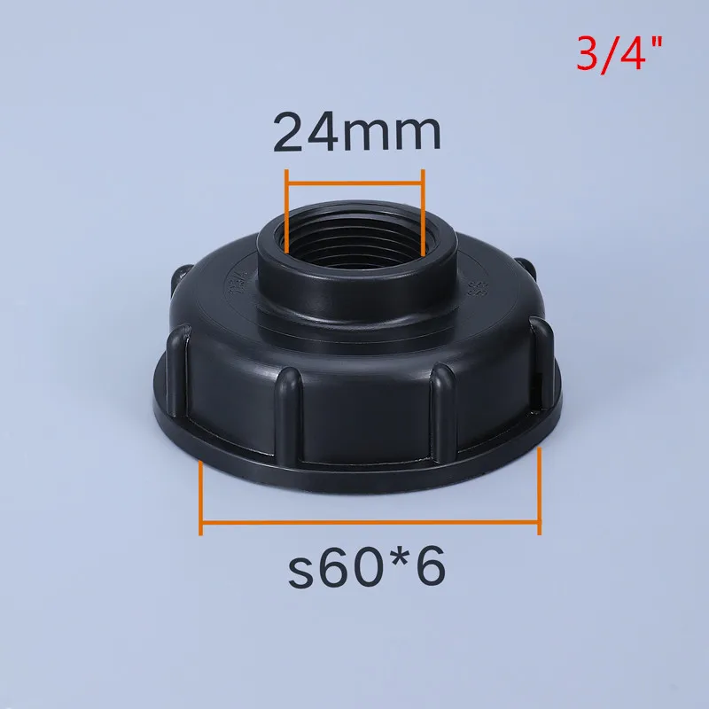 Ibc Водный бак Соединения S60X6 Резьба на 1/2", 3/4", 1" Замена клапана на баке Адаптер ковша Тона Покрытие Коннектор на.
