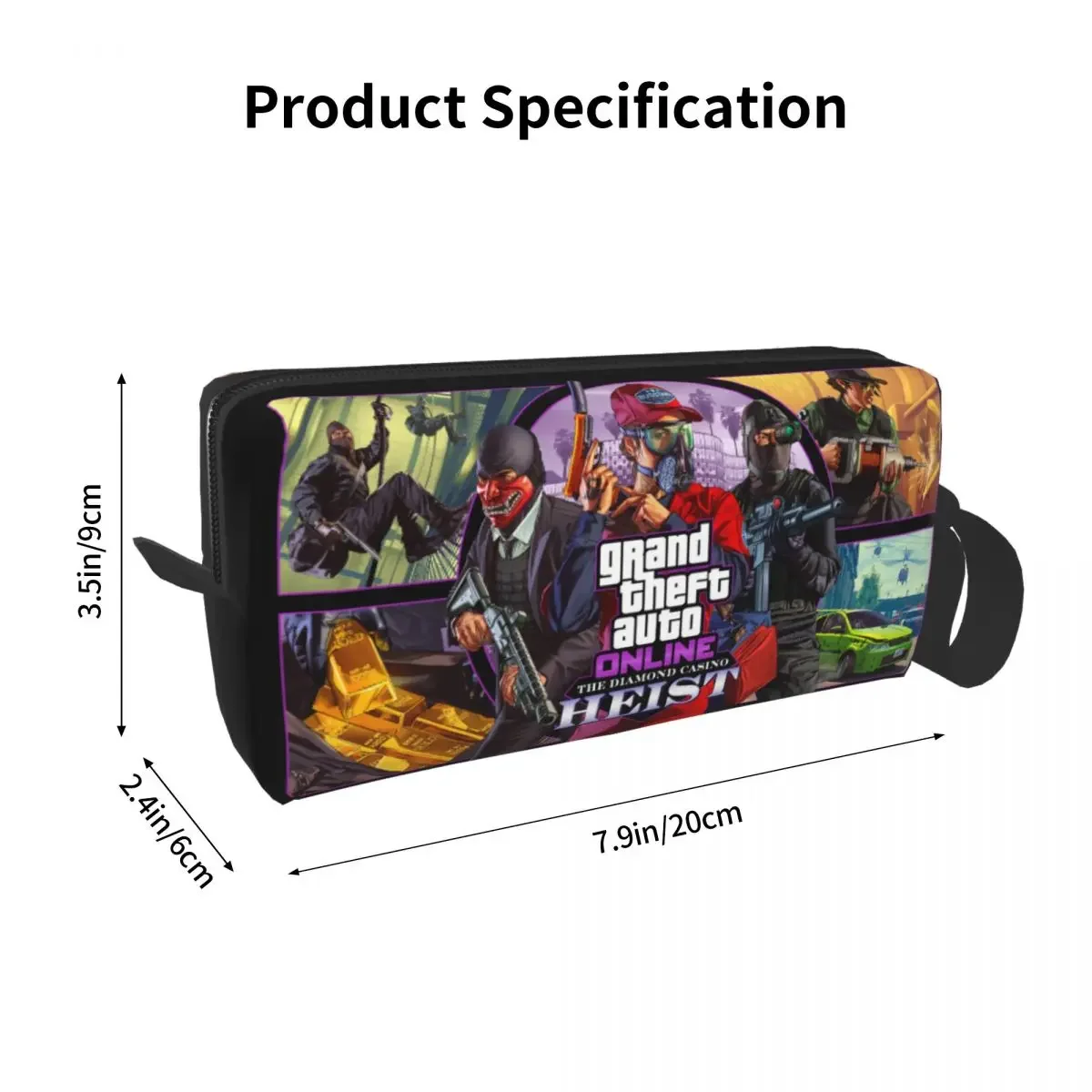 Дорожная Сумочка для туалетных принадлежностей Grand Theft с автоколлажем женская