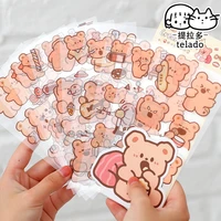 ice yoyo 10sheets cute stickers transparent water proof journal stickers girl scrapbooking decorative creative stationery kawaii