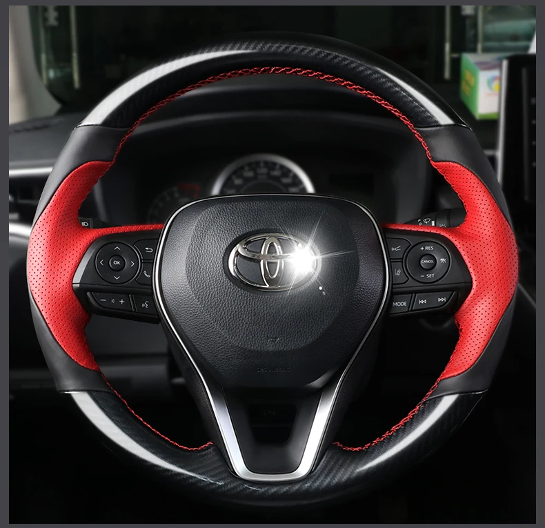 

Кожаный чехол на руль для Toyota highlander Levin corolla Rav4 Camry