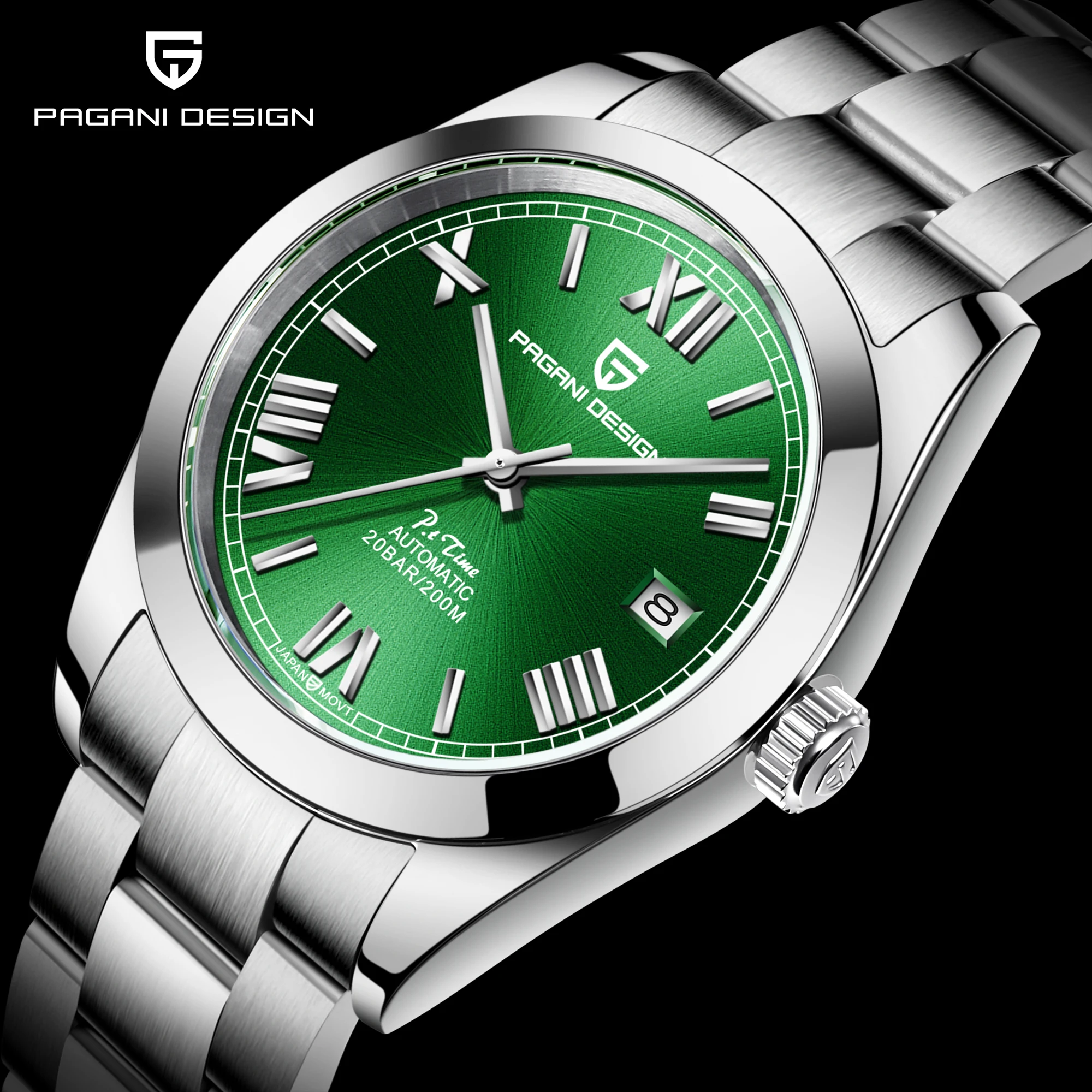 

PAGANI DESIGN Mechanical Watches Men Clock Sapphire Glass Automatic Watch 316L Steel 200M Waterproof NH35 Hacking Watch PD 1691
