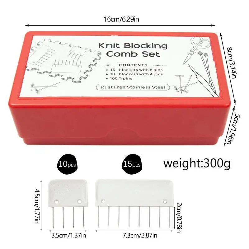 Набор сделай сам вязальные блокирующие коврики и булавки из нержавеющей стали с 2