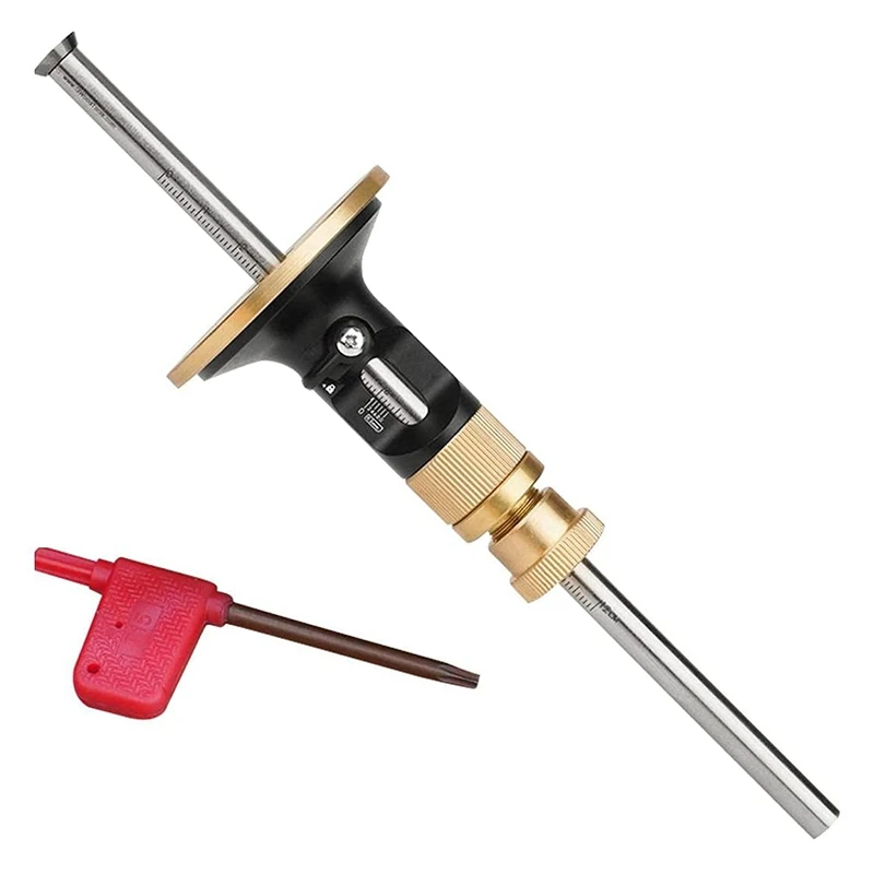 

Best Wheel Marking Gauge, 0.2Mm Lightweight Woodworking Wheel Marking Gauge Kit, Mini Adjuster Cutter Wood Scribe Tool