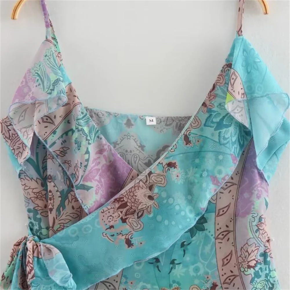 Unizera2024 Женское Летнее Модное Длинное Платье С V-образным Вырезом На Тонких