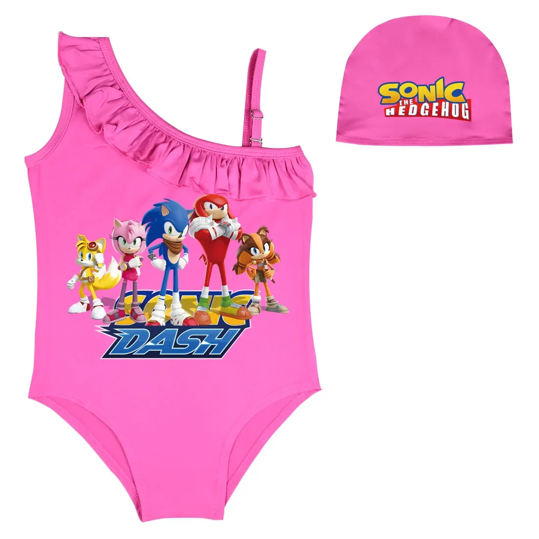 

Новый звуковой детский купальник, слитный купальник с открытыми плечами для девочек