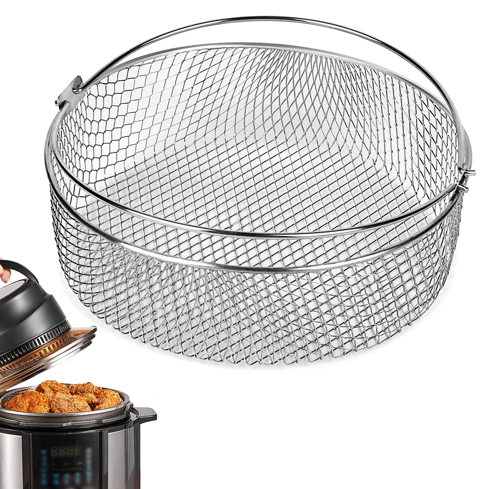 Basket For Instant Pot Stainless Steel Replacement Mesh Basket Kitchen Steamer Basket Airfryer Accessories