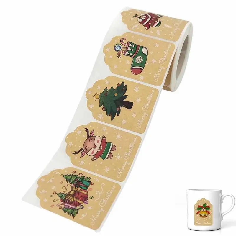 

Christmas Gift Tags Stickers Merry Christmas Stickers For Party Supplies 300 Pcs Christmas Roll Stickers Merry Christmas