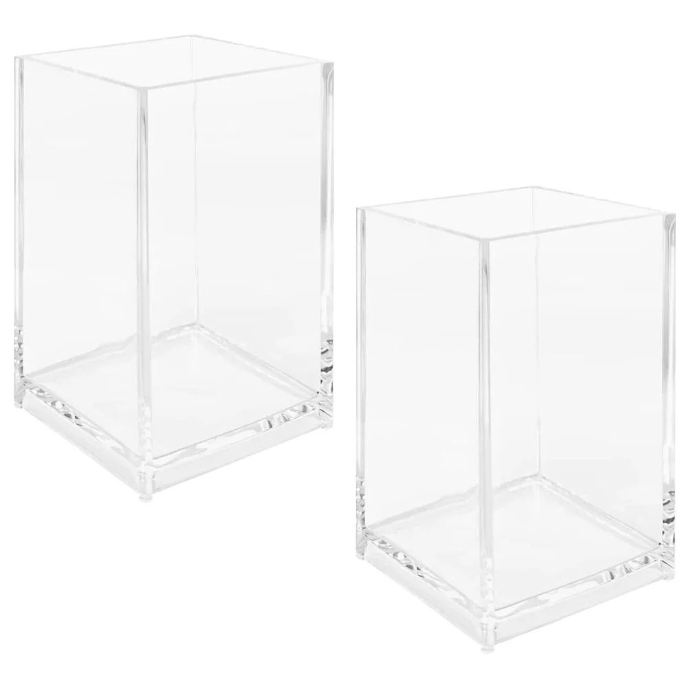 

Holder Pen Organizer Brushstorage Desk Makeup Acrylic Clear Cupstand Pot Accessories Boxdesktop Container Vanity Containers