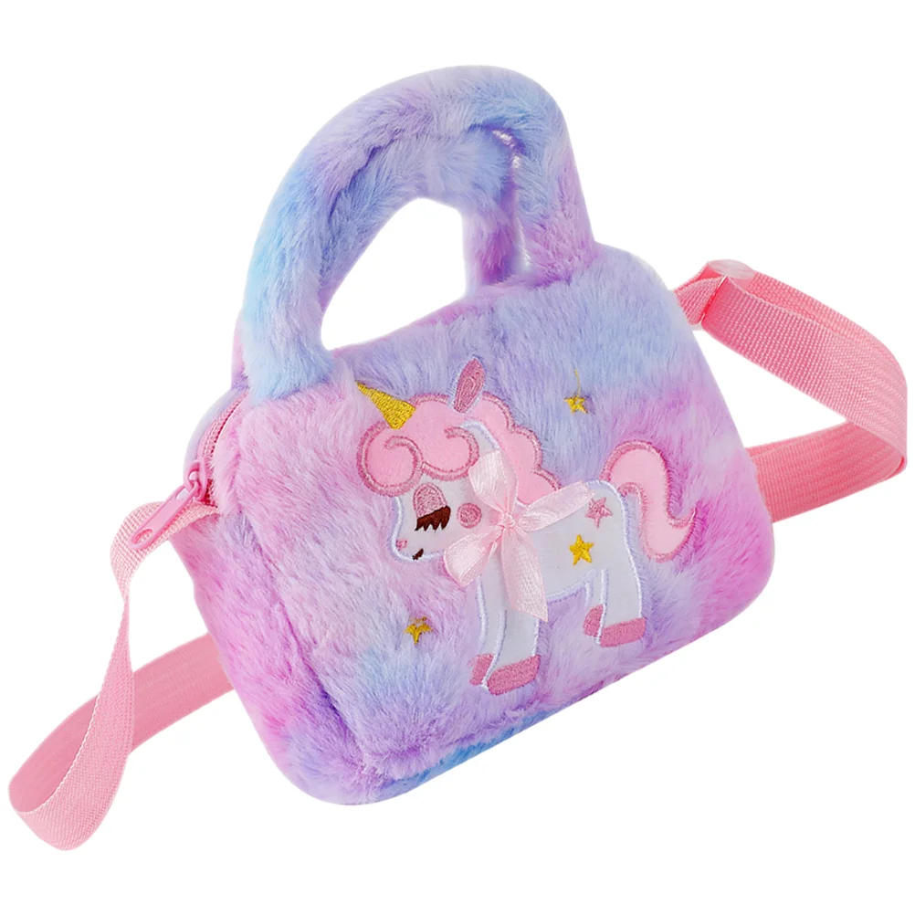 

Plush Crossbody Girls Shoulder Cartoon Pouch Decorative Cute Single Purse Kids Lovely Wallet Little Children Gift Birthday