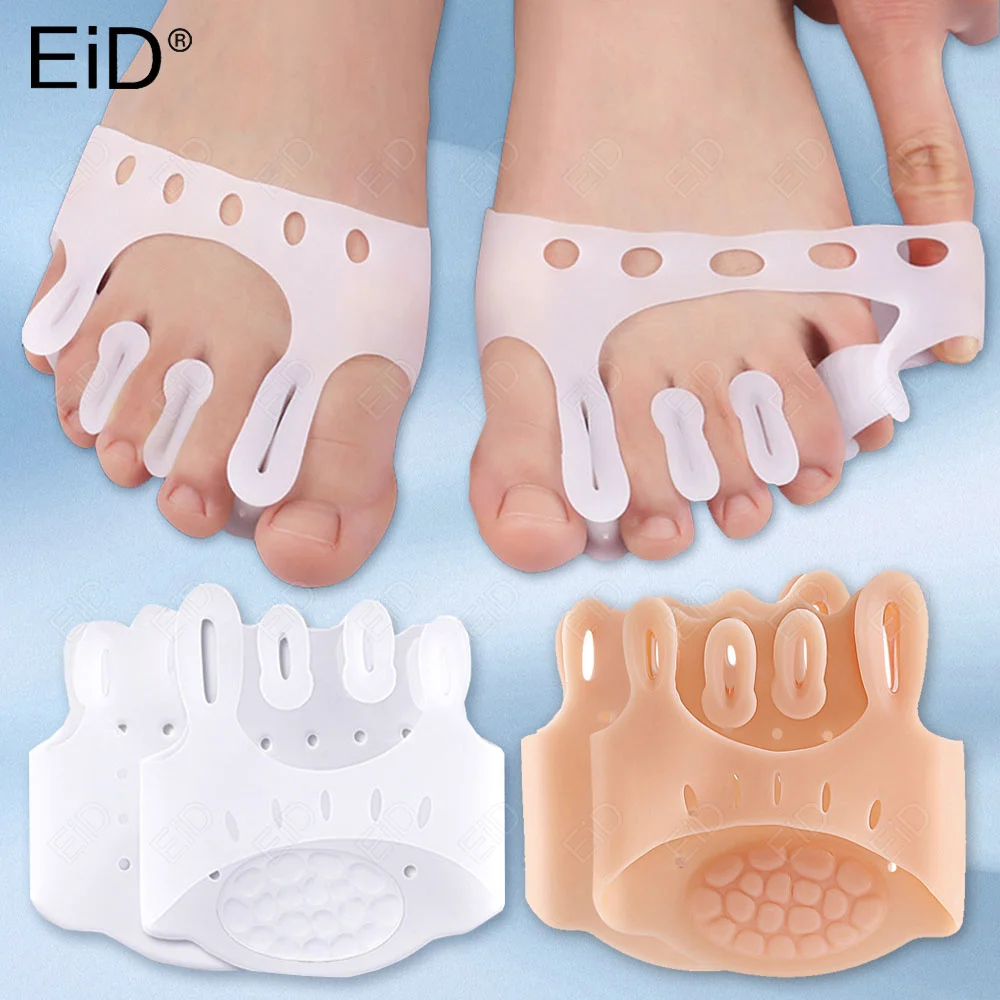

EiD силиконовый корректоры большого пальца ноги для большого пальца вальгусный гвоздь пять накладки для защиты пальцев инструменты для ухода за ногами сепараторы для пальцев распределитель для мужчин и женщин унисекс