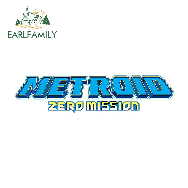 

EARLFAMILY 13cm x 3.1cm for METROID Clipart Car Stickers Occlusion Scratch Decal Creative Funny Caravan Windows Car Styling