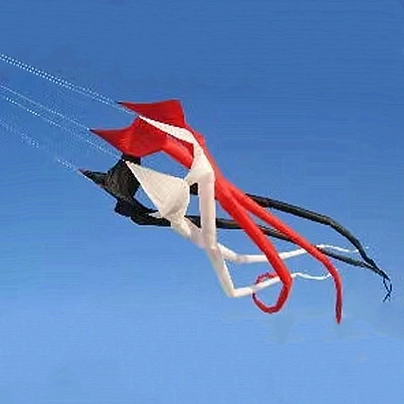 Бесплатная доставка 6 м Радужный змей с ветровым носком летающий для взрослых