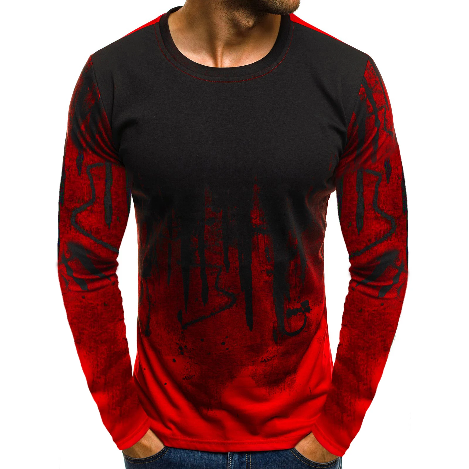 

The 3D Printed T-shirt Male Cute Casual O-neck Men's T-shirt Animal Long-Sleeved Funny T-shirt Fashion 2022 Summer Male T-shirt