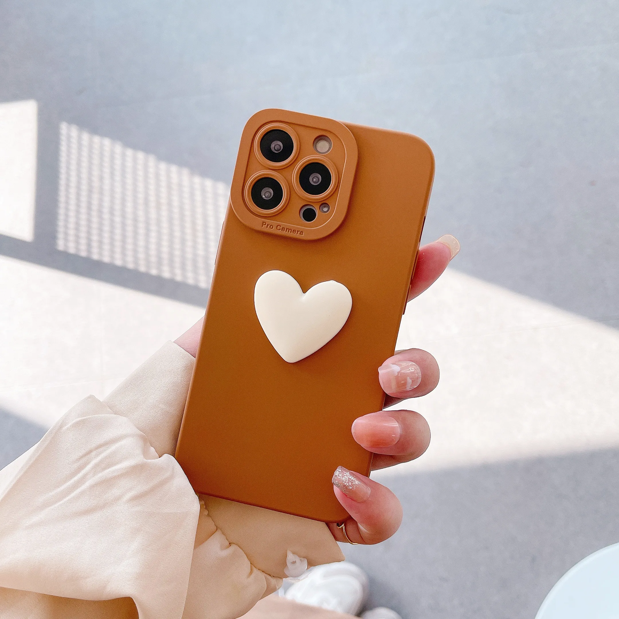 

3D heart shape phone case for Iphone 13promax cute cover for IPHONE 12promax 11promax xsmax